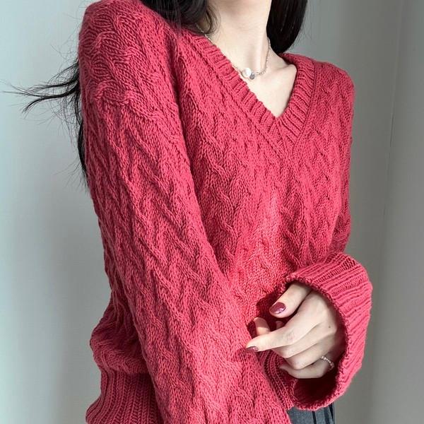 헤링본 클래식 스웨터