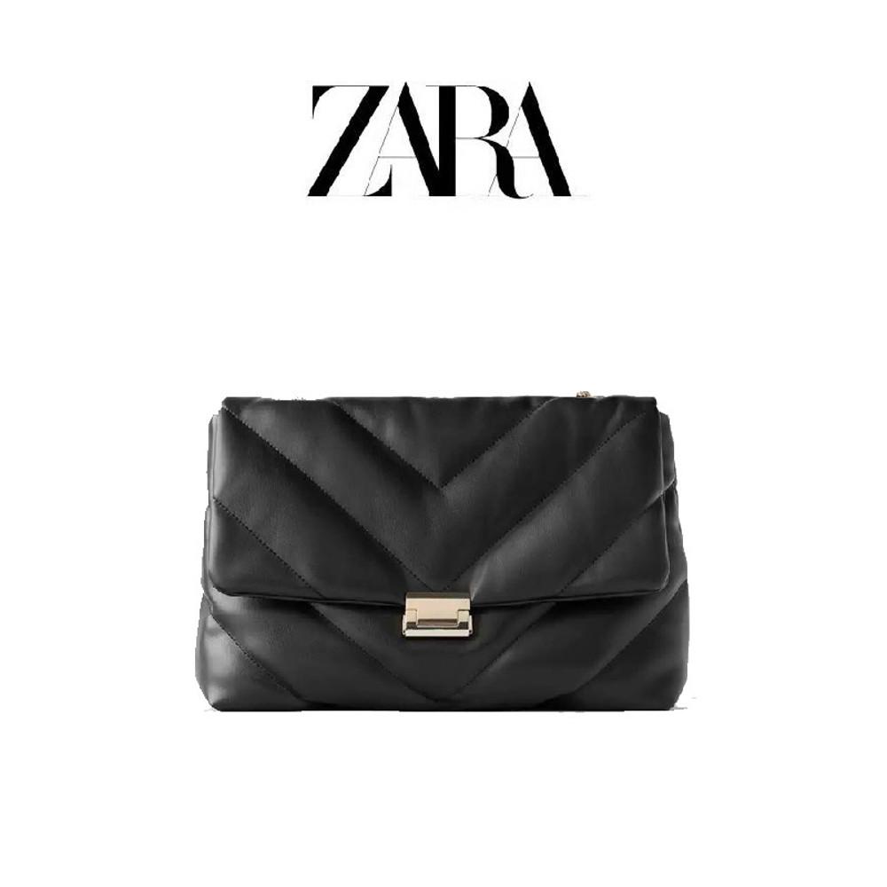 자라 가방 여성 레더 퀼팅 대형 체인 버클 숄더백 핸드백 블랙 화이트
