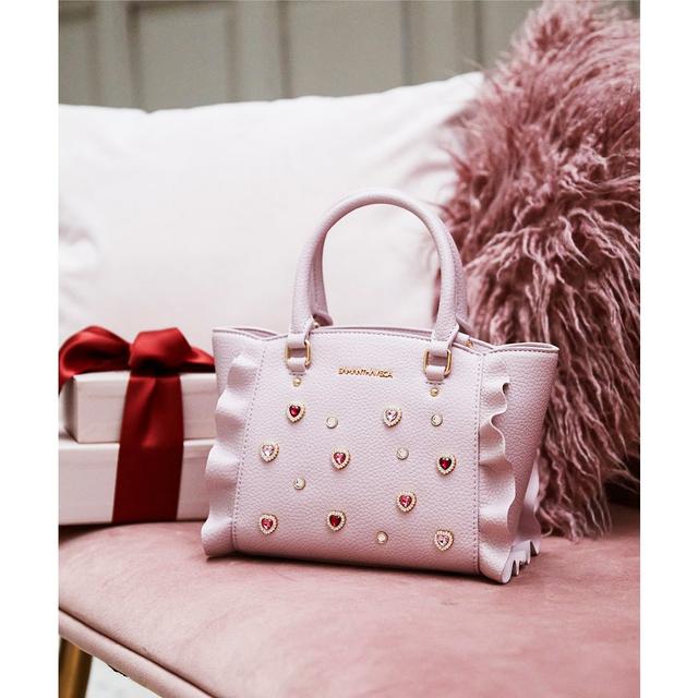 pium ハートボタンリボンベルトシャギーコート ピンク pium ハートボタンリボンベルトシャギーコート ピンク - メルカリ