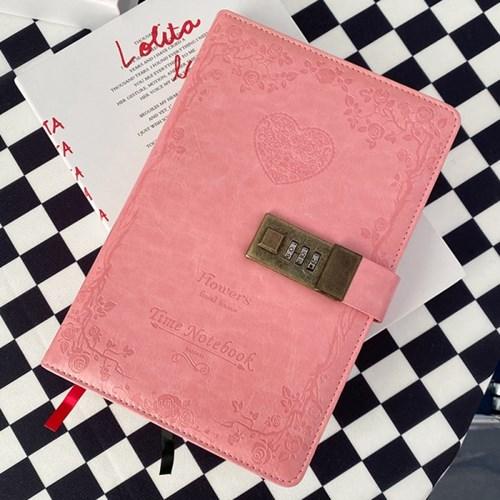 비밀 일기장 잠금장치 다이어리 대용량 두꺼운 노트 aa-59 시엔