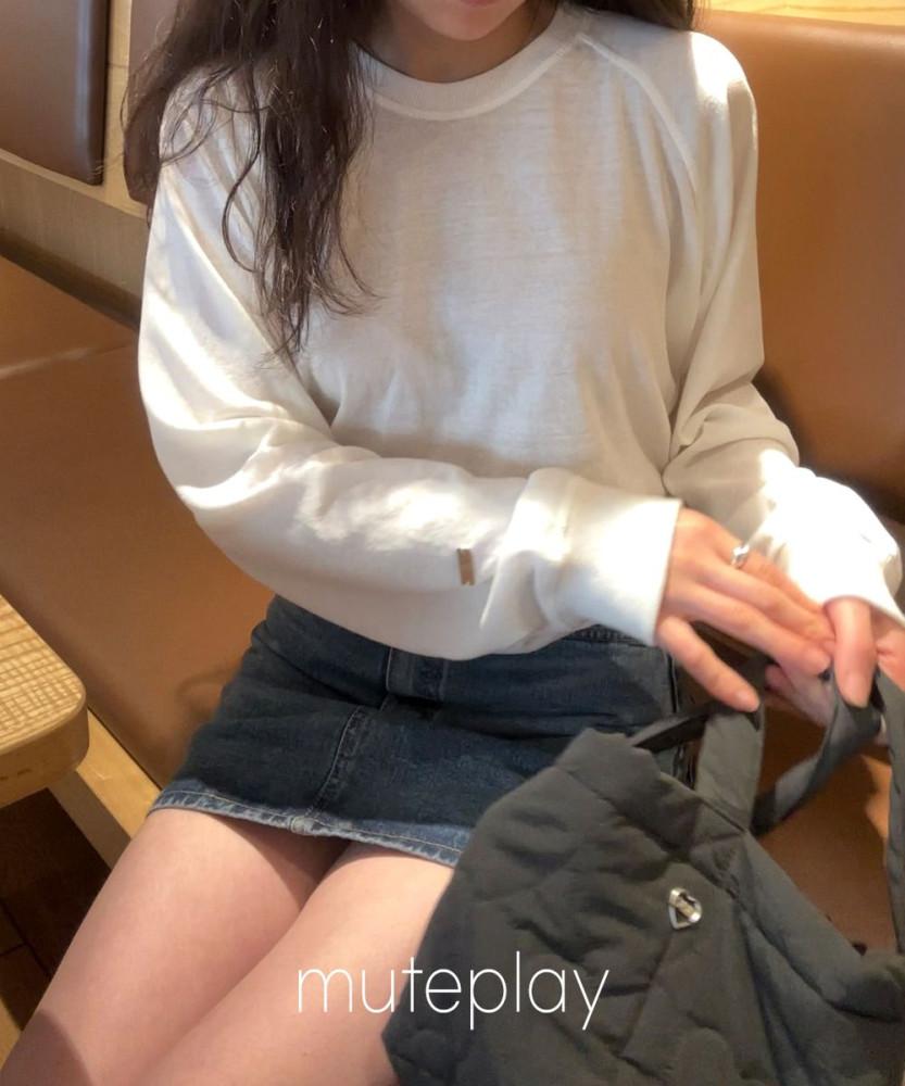 웬디 실버 심볼 포인트 여름 린넨 맨투맨 3color