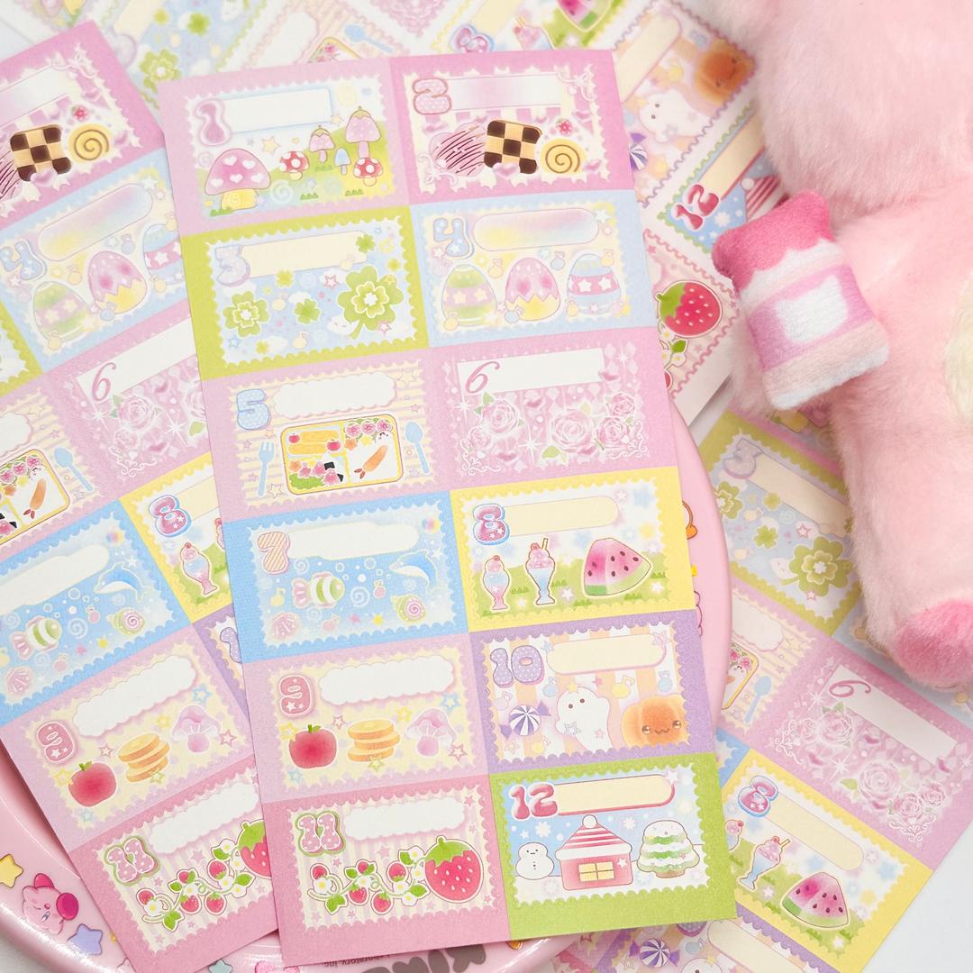 [pearlybutton⋆펄리버튼] 시즌그리팅 미니우표 sticker