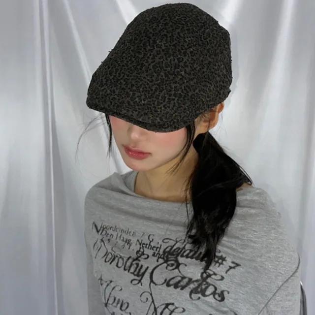 [25SS신상] 버클 레오파드 헌팅캡