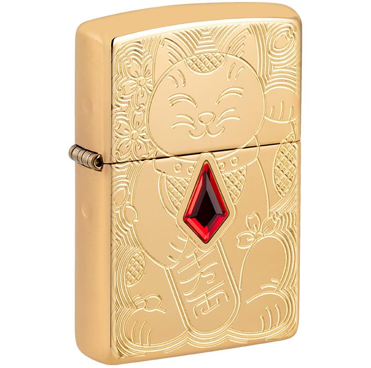 [사은품 3종증정]ZIPPO 49802 Armor® Lucky Cat Design