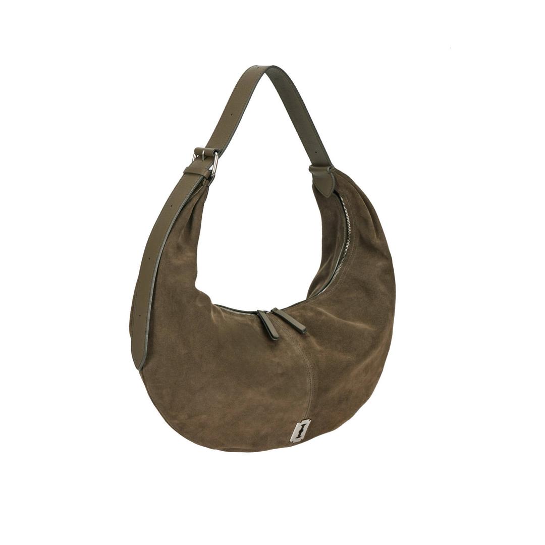 Halfmoon Baggy Suede Hobo L (하프문 배기 스웨이드 호보 라지) Musk Khaki