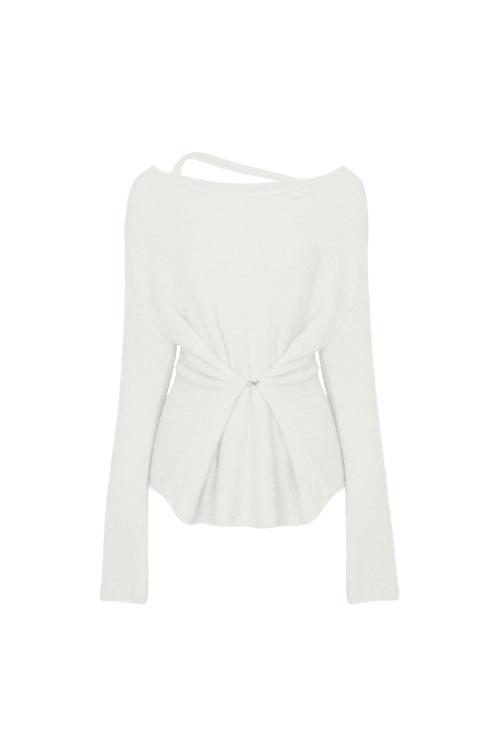 RUBY HOOK OVER KNIT ivory