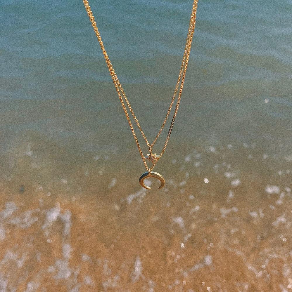카인다쿨아영 착용 l Starlight Crescent Necklace 스타라이트 크레센트 넥크리스