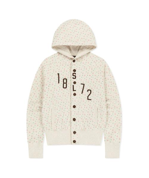 W 1872 Button Up Hoodie Floral