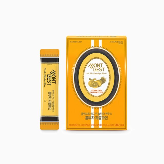 [몽베스트] 블랜딩 콤부차 자몽파인애플 (10스틱)