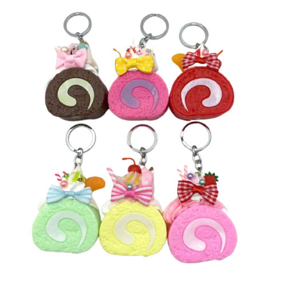 롤케이크 키링 케이크 스트랩