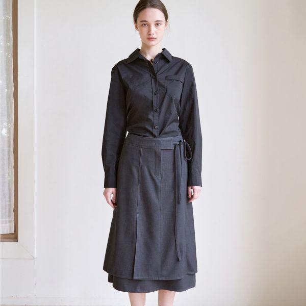 Linda Layered Skirt (Dark Grey)