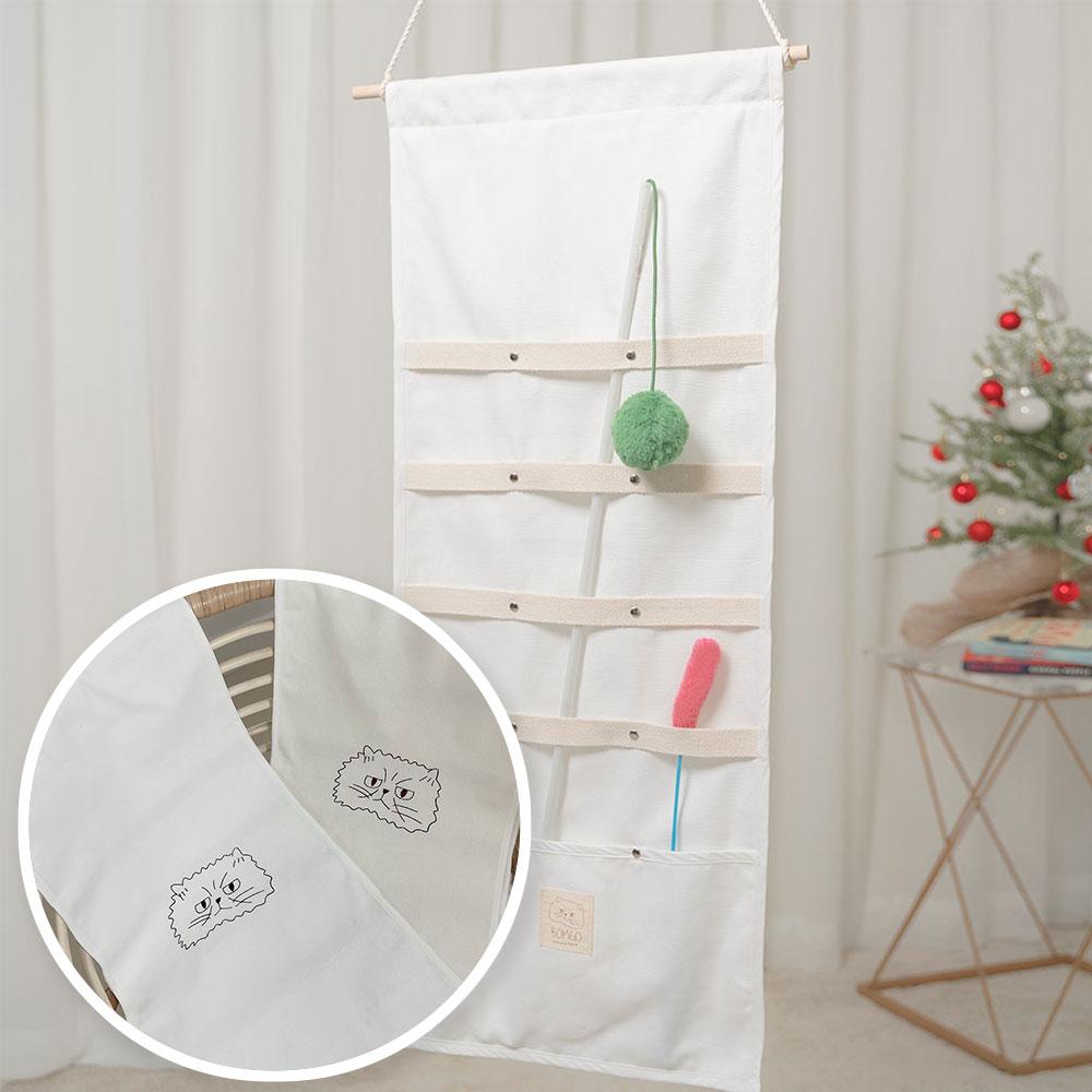 [낚시대보관함+커버] 고양이 낚시대 보관 정리 거치 보관함 정리함 거치대