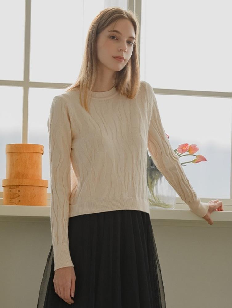 스커트 믹스 니트 원피스(CXBOKE2)