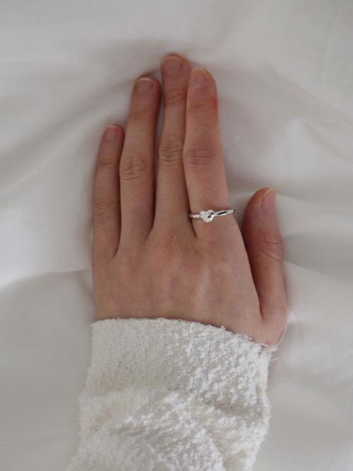 해류 TEXTURE HEART MINI RING