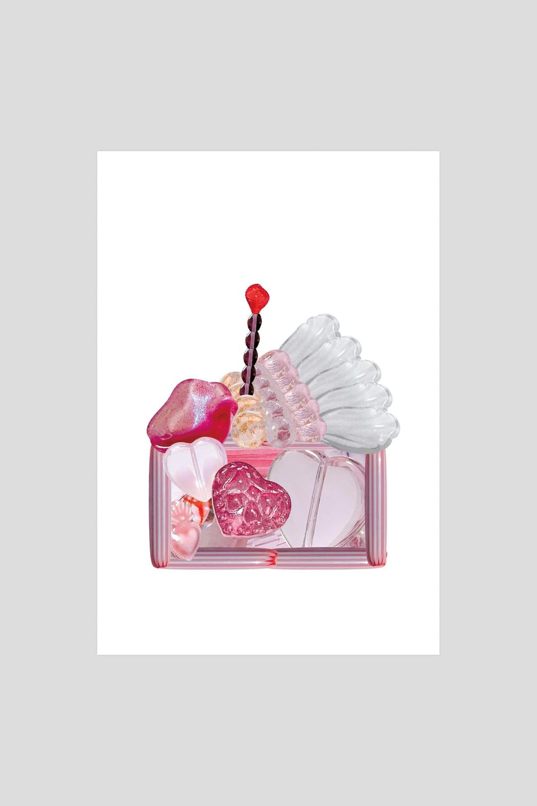 Lovely, Fragile, Cake Postcard