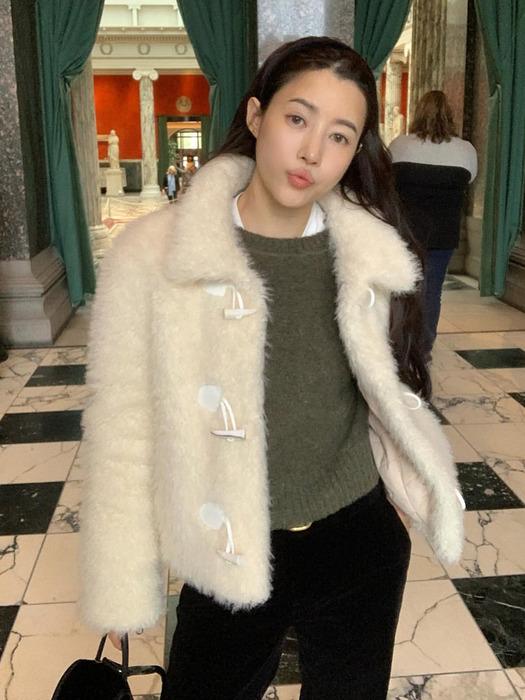 MARAIS Eco Fur Duffle Coat(마레)_IVORY