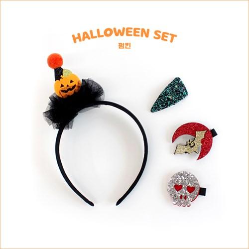 채니봉봉 할로윈 펌킨 헤어핀세트