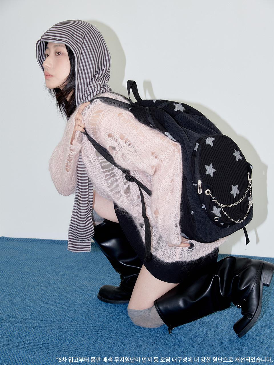 [3/12 예약배송][8차 입고]Nest Backpack (Black Star)