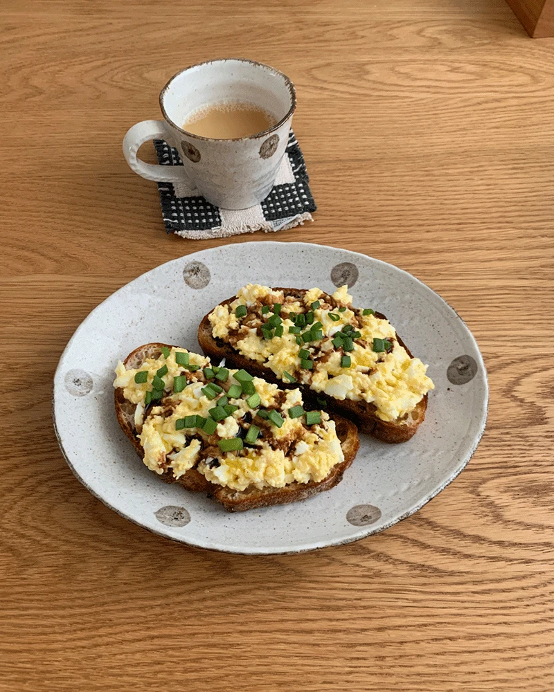 Dot oval plate (파스타접시) *바로배송!