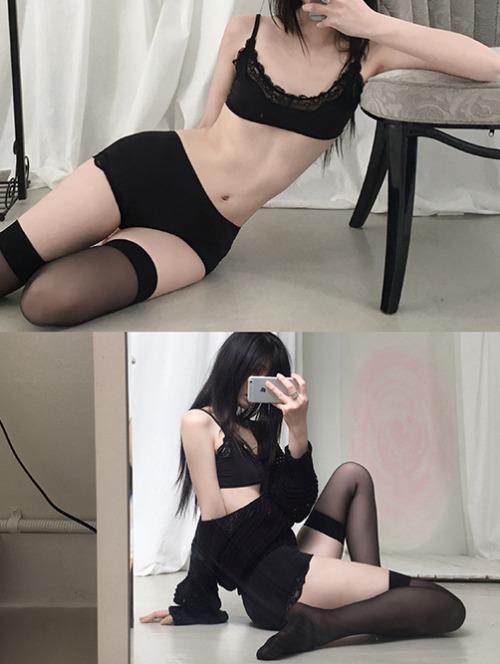 lace bralette set, 3color
