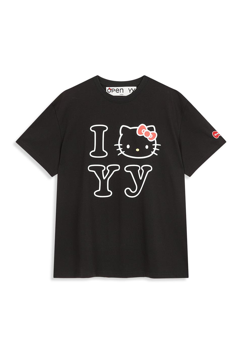 HELLO KITTY X YY T-SHIRT, BLACK