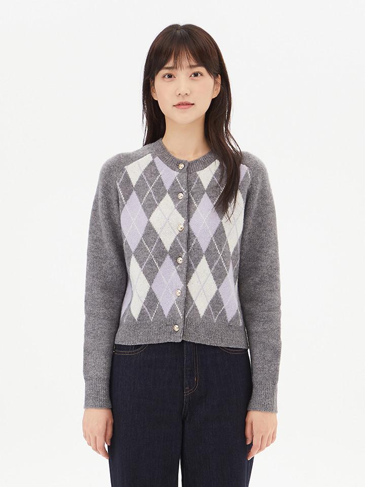 여성) 아가일 가디건_MSD4EC2921