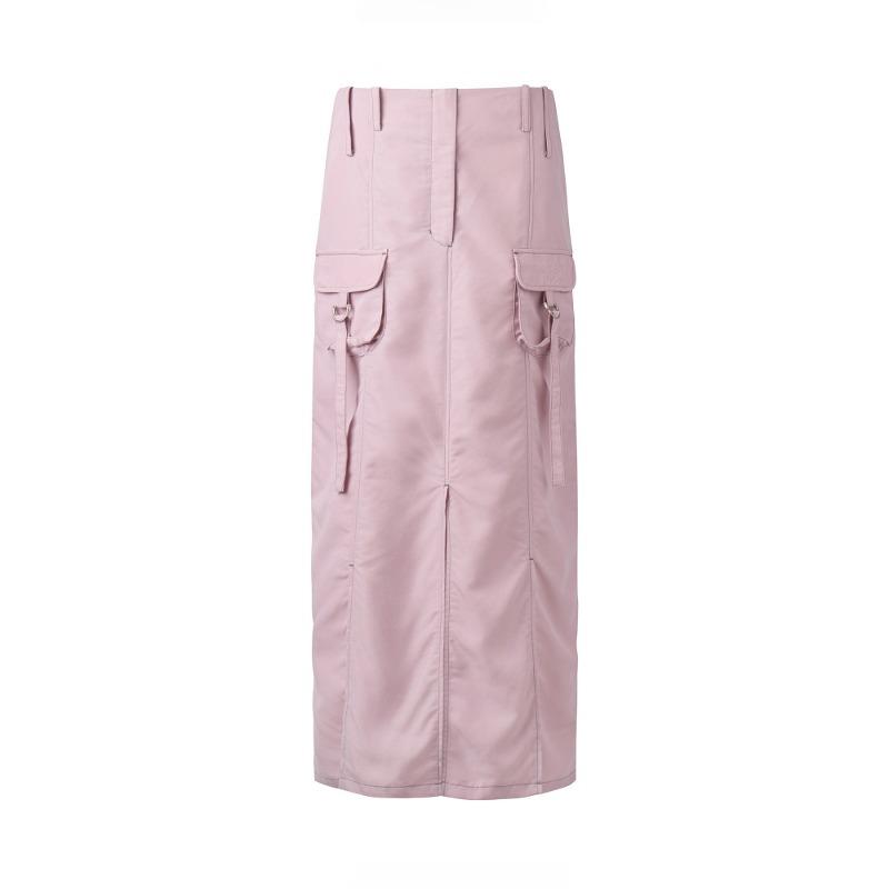 BELTED CARGO SKIRT (PINK)