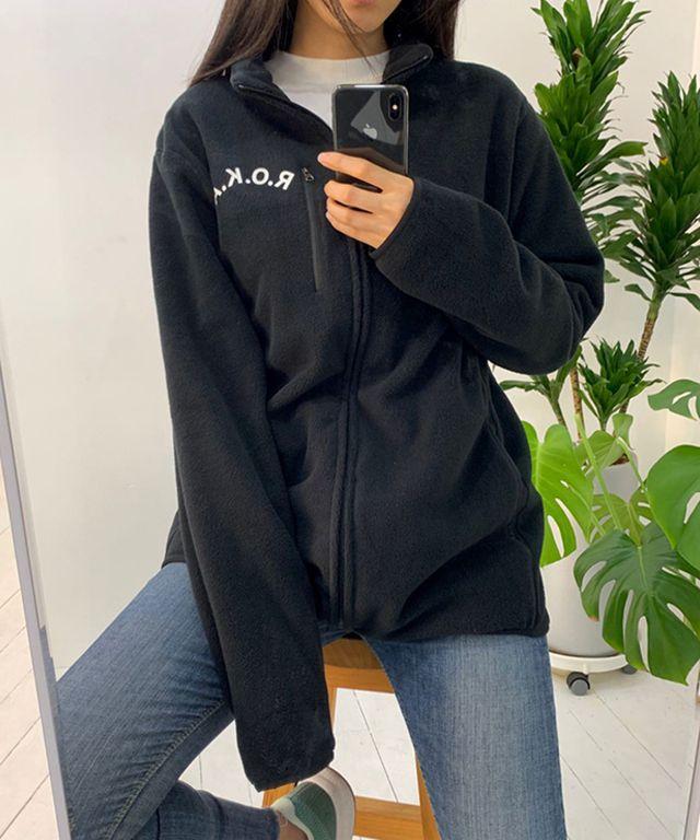 [당일출고/3일특가] 고급형 코리아아미 로카 ROKA 후리스 검정 - 교복 아우터 체육대회 반티 로카티 단체키 남여공용 커플템 단체복 플리스 집업 교복룩 봄 가을 겨울 자켓