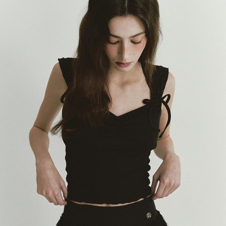 ROMANTIC RIBBON T (BLACK)