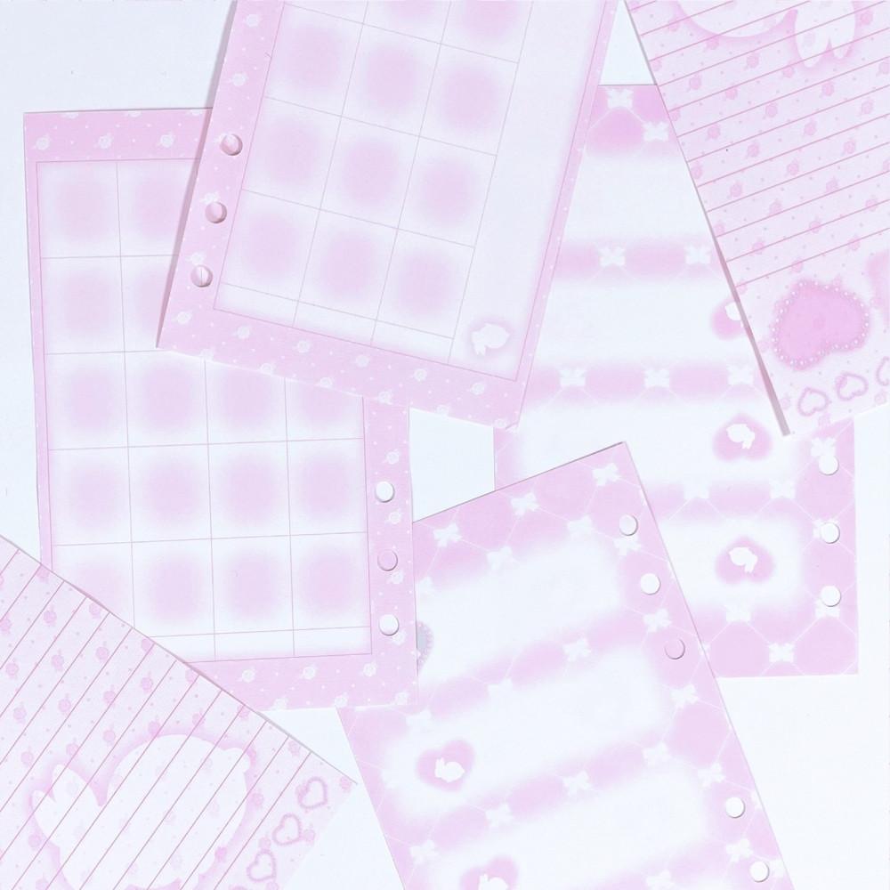 메링 A6 뽀송토끼 다이어리속지 세트