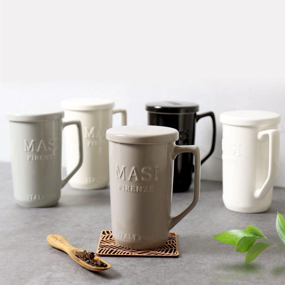 마시 뚜껑 차거름망 머그컵 티머그 머그잔 500ml