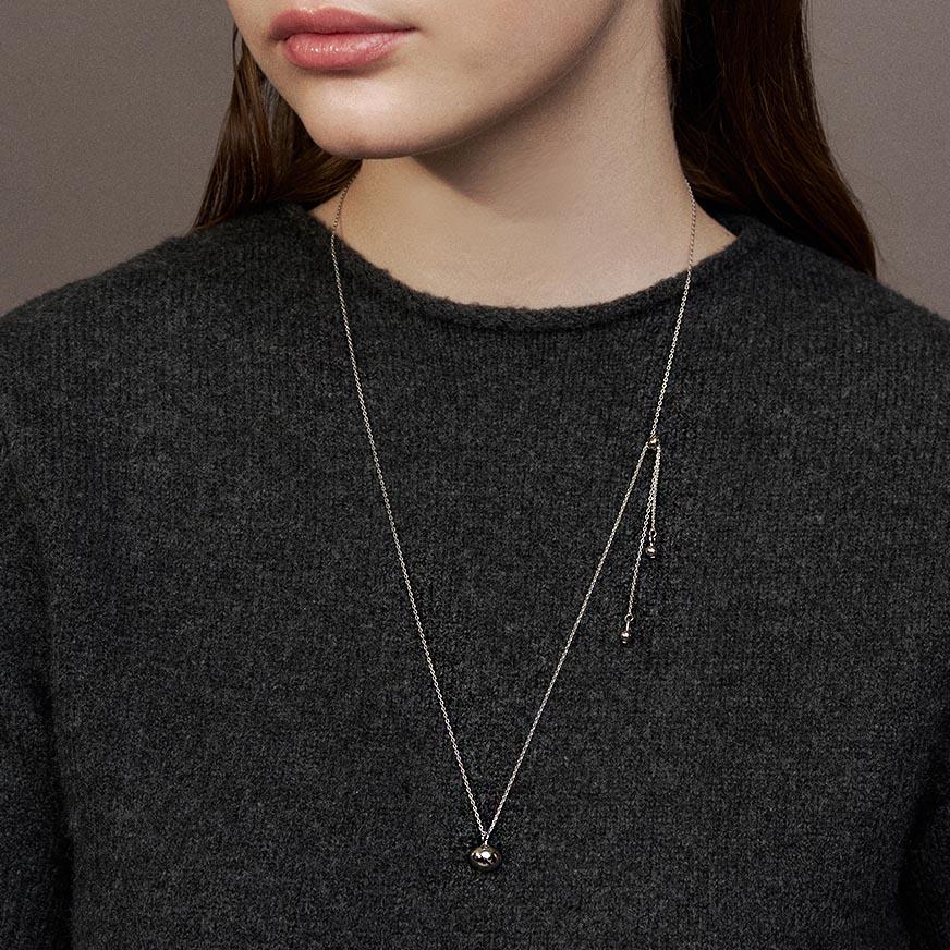bean long necklace