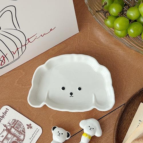 멈머 강아지 플레이트