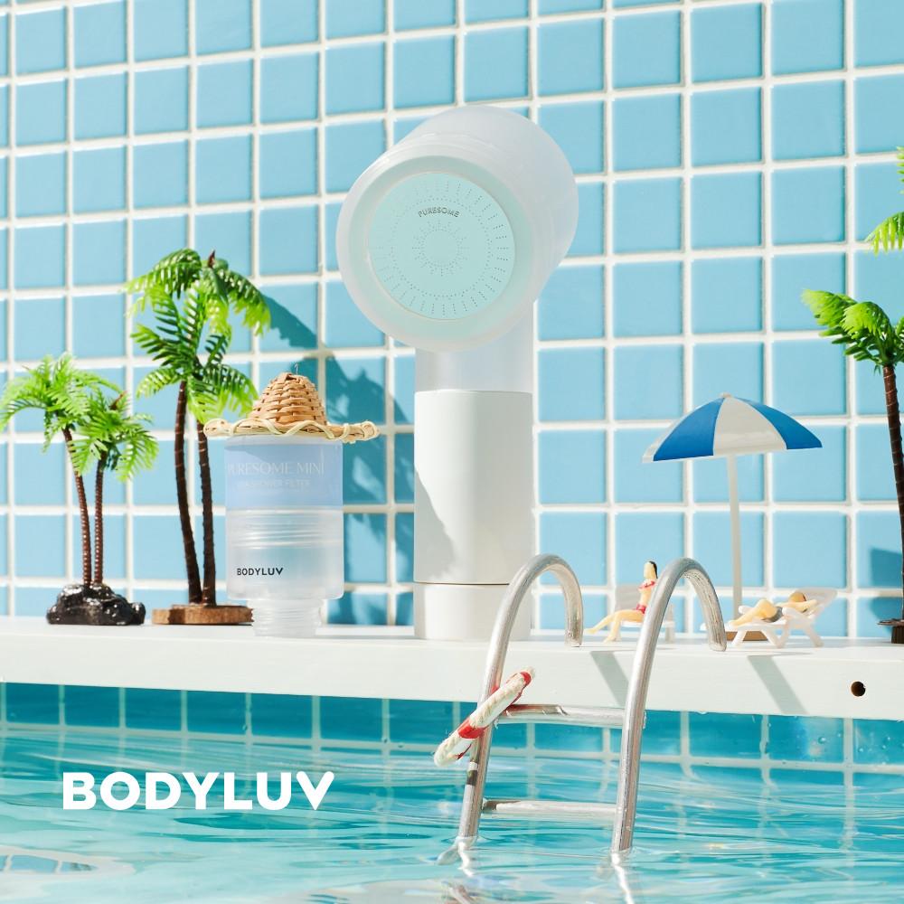 퓨어썸 여행용 미니 필터 샤워기 (기본 베이직 퓨어필터 1개 본품 내장,전용 방수 파우치 증정)(석회수필터/여행용샤워필터/여행필수템/유럽여행/일본여행/도쿄여행)