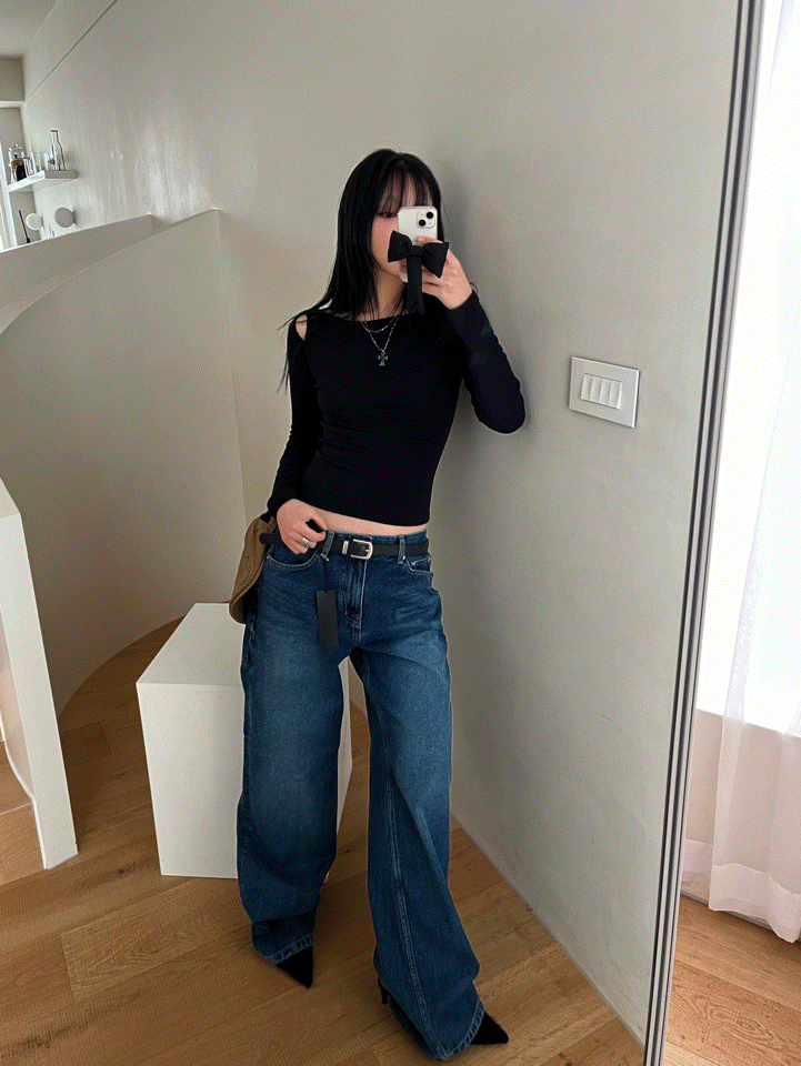 Wave denim pants (남여공용)
