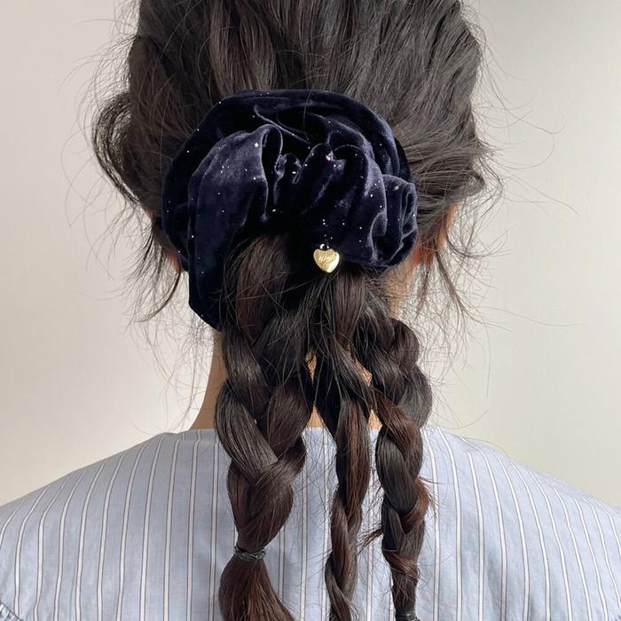 [영리영리] Becky scrunchie, INDIGO