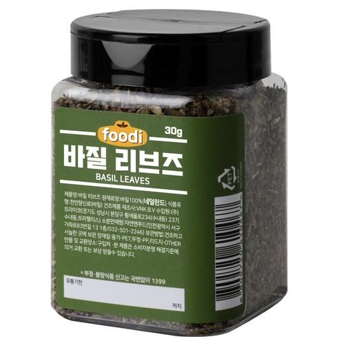 ADDCOOK 바질 리브즈, 30g, 1개 - 허브향신료 | 쿠팡