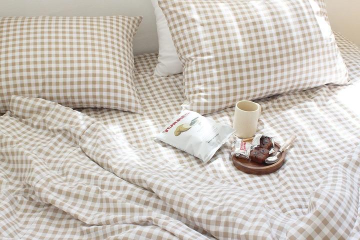 달달포근 드림체크 먼지없는 사계절 무봉제 차렵이불세트 SS/Q 8colors