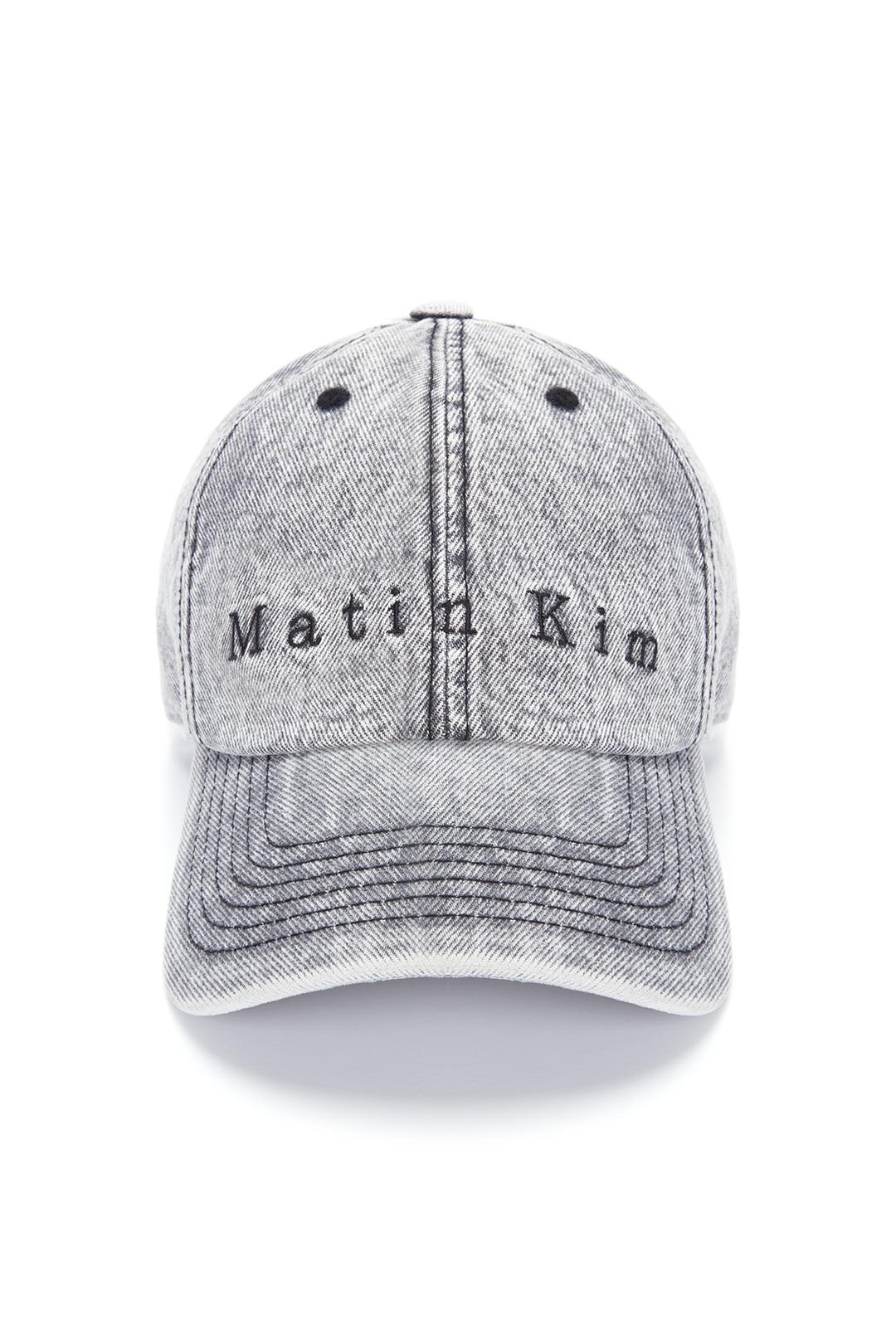 MATIN BLACK DENIM BALL CAP IN GREY