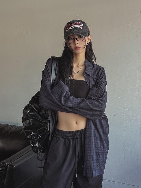 [프리미엄] 플로랄 썸머 오버 체크셔츠 - 2color