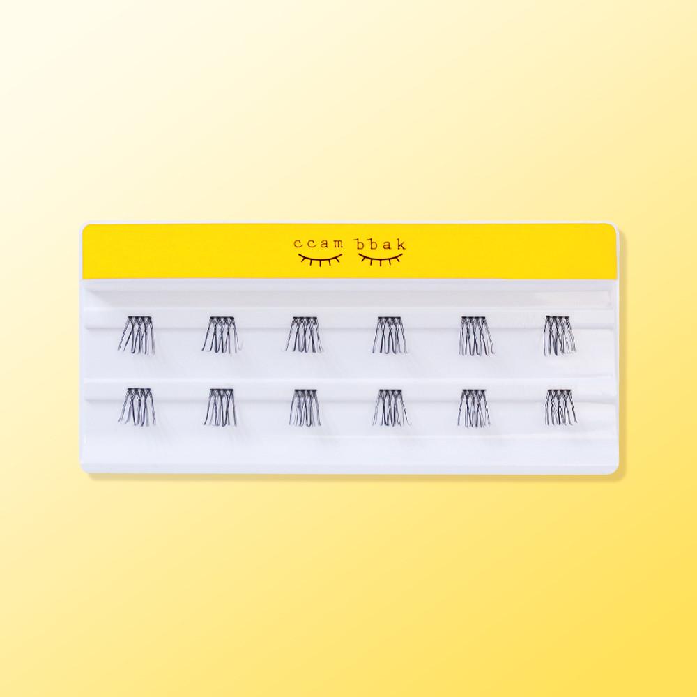 CCAMBBAK 깜빡속눈썹 가닥 인조 셀프속눈썹연장 10mm 띠크(블랙) 4기둥