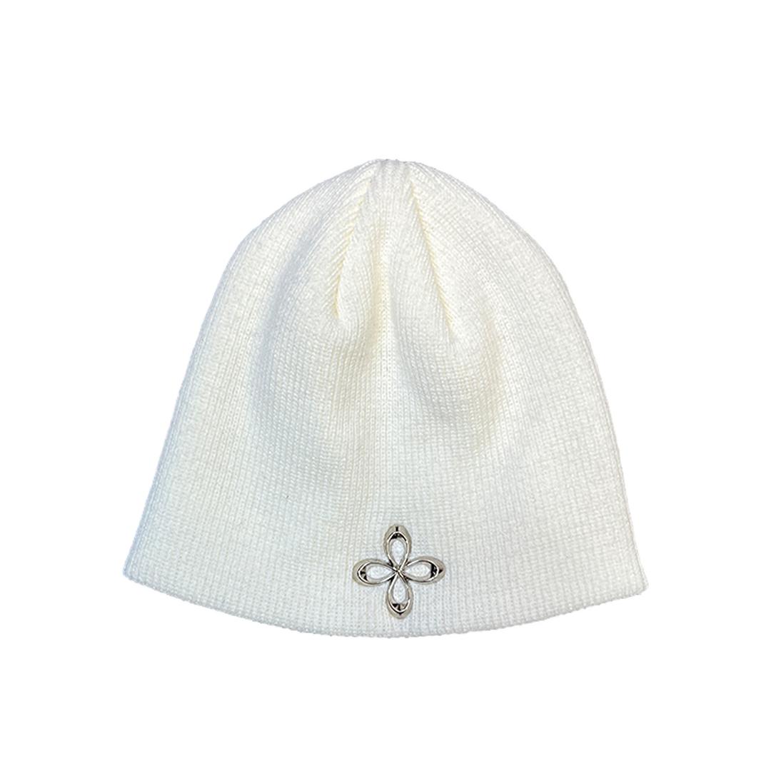 surgery clover logo short beanie 'white'