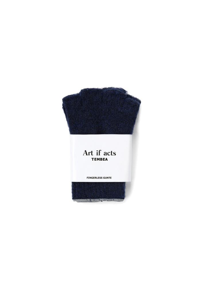 TEMBEA X Art if acts_ Fingerless Gunte_ Navy/Grey