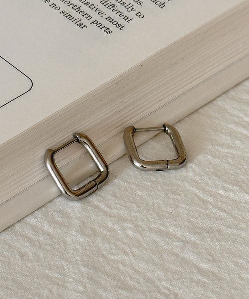 바인듀(VINEDEW)  남여공용 써지컬스틸 원터치 사각 링피어싱/귀걸이 - 후기 | 무신사