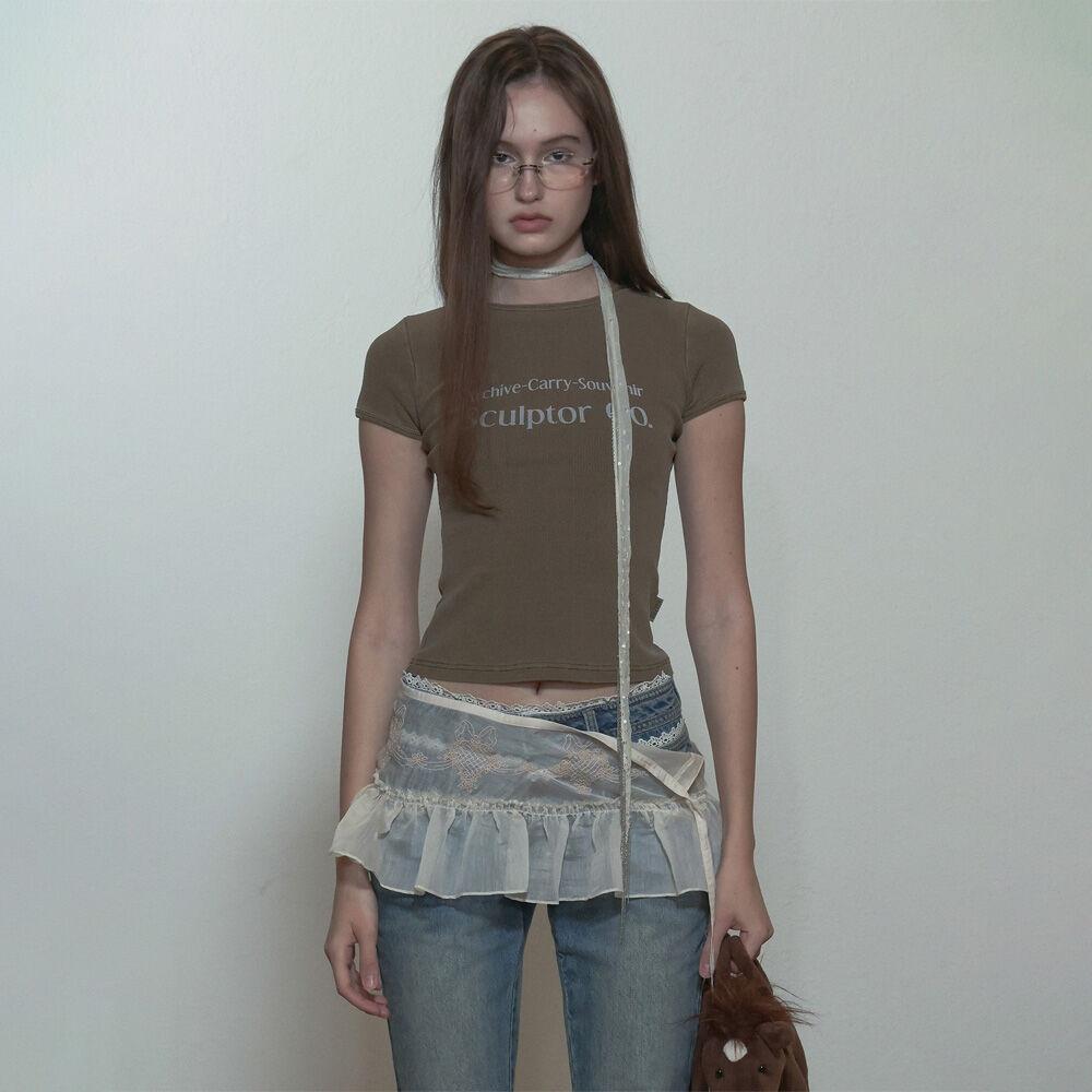 Archive Pigment Baby Tee Dusty Brown
