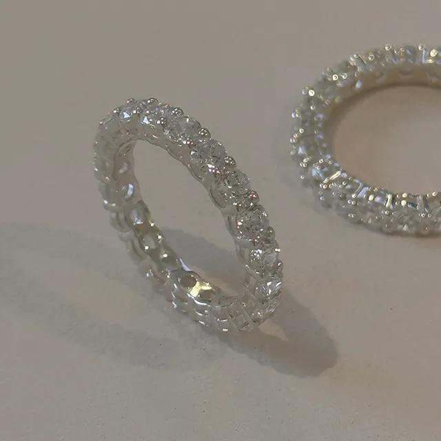 (실버925) ice ring 큐빅링 가드링 아이스반지