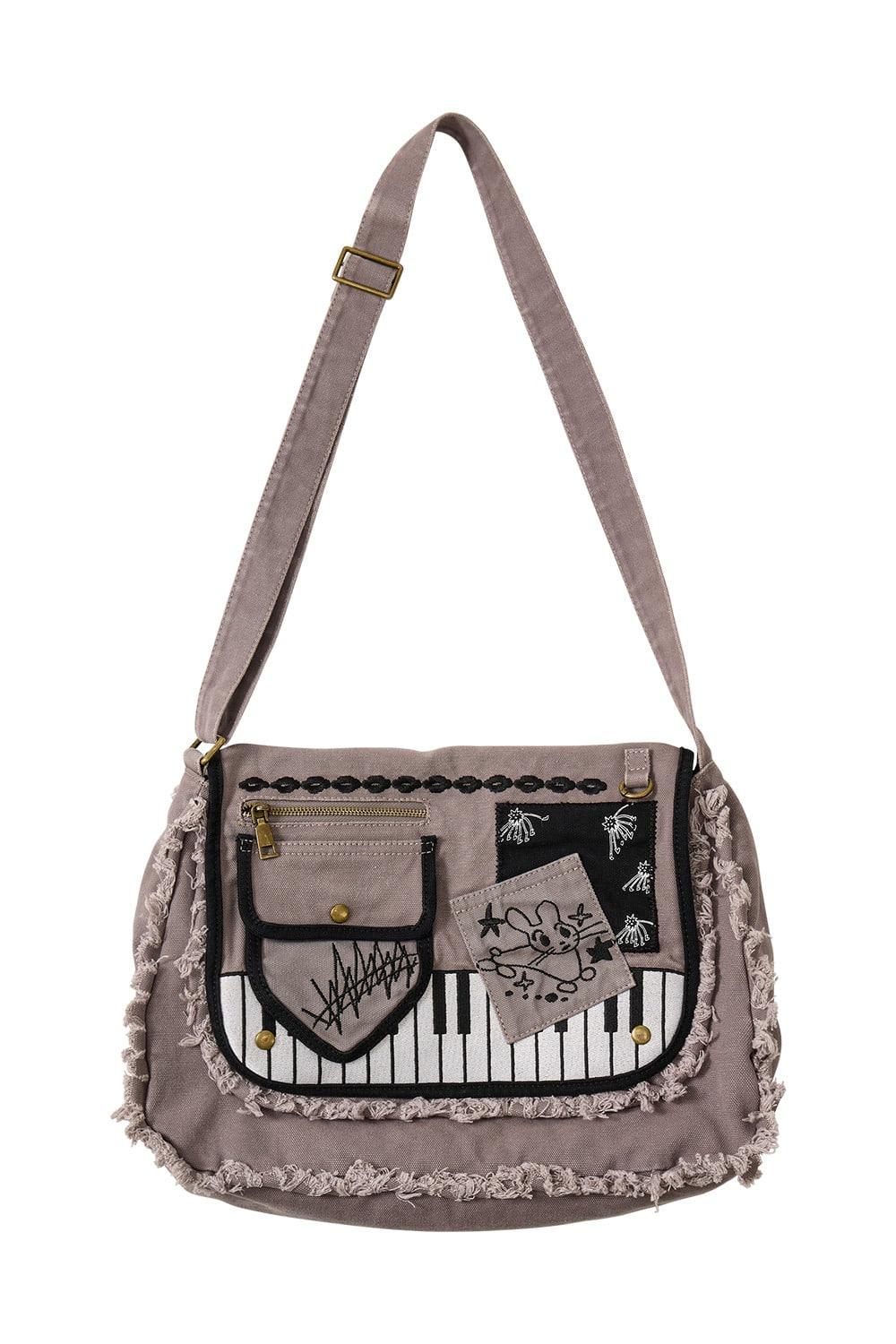 Damage Washed Cross Bag_Charcoal  [예약 배송 12월04일 순차 발송]