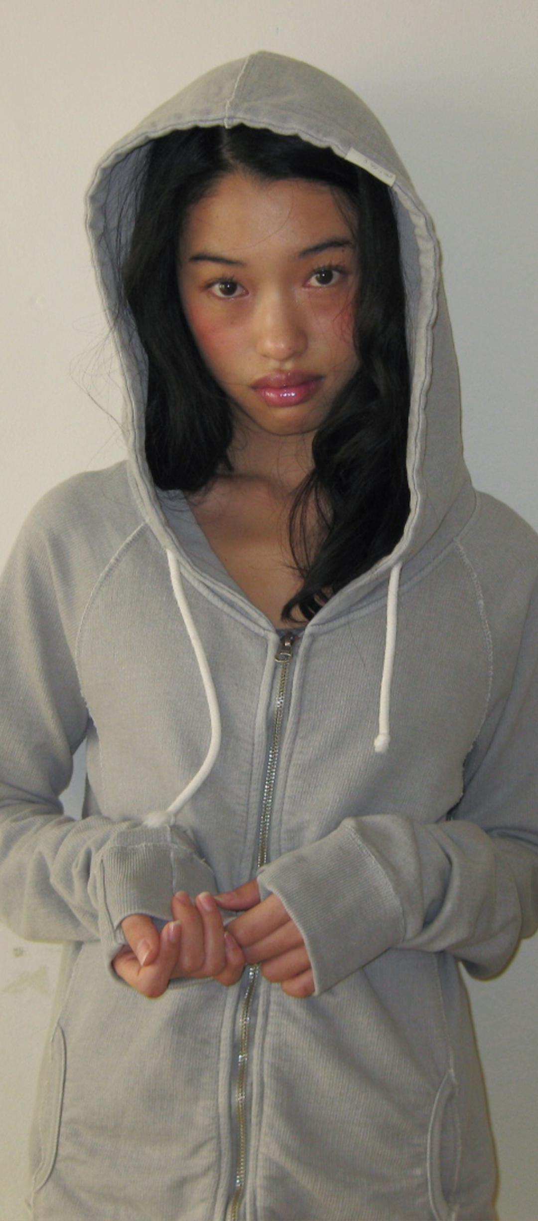 2차★[fe.3] washed lily hoodie (grey)