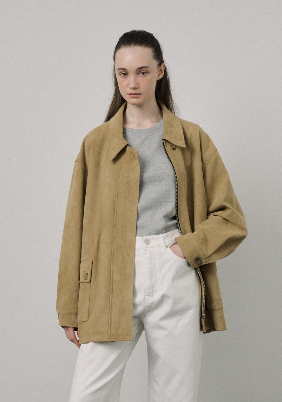 Tessa suede jacket (beige)