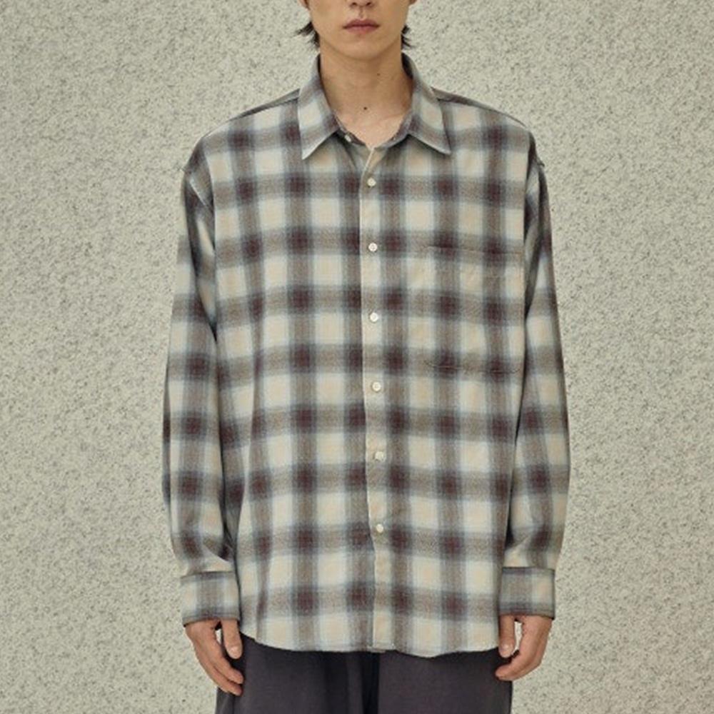 [9월18일 예약배송] OVER SHILOUET SHIRTS (MULTI OMBLE)